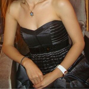 Elegant Black Strapless Dress